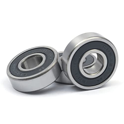 10 PCS 6000-2RS Double Rubber Sealed Deep Groove Ball Bearings 10x26x8mm, Deep Groove Ball Bearing ABCE-3 Pre-Lubricated, Chromium Bearing Steel (6000-2RS, 10) - size: 6000-2RS