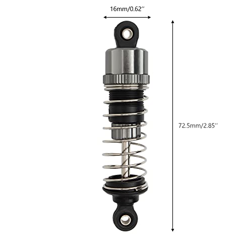 2 Pieces M16100A RC Aluminum Capped Shocks Absorber Assembly Spare Parts for 1:16 16889 16890 16890A 16889A HM161 RC Trucks - color: 2 Pcs