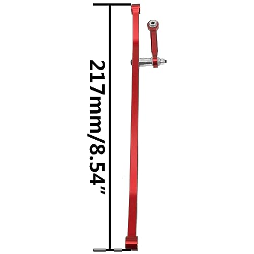 ShareGoo Metal Front Steering Linkage Set Steering Tie Rod #LOS241030 Compatible with 1/8 Losi LMT Soild Axle 4WD RC Monster Truck (Red) - color: Red