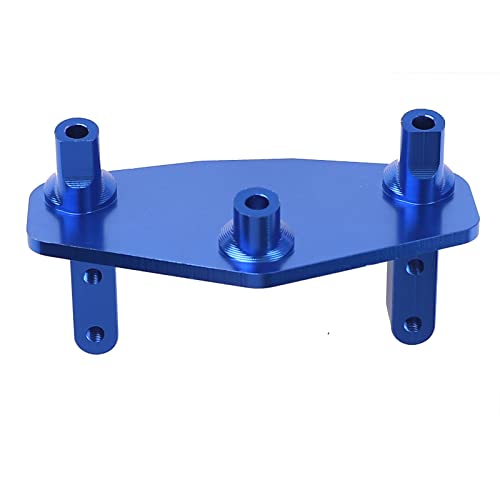 Aluminum Alloy Steering Servo Mount Plate Base Bracket Compatible with 1/8 Losi LMT 4WD Solid Axle RC Monster Car (Blue) - color: Blue