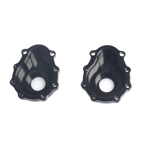 for TRX4 1/10 2pcs Anodized Aluminum Alloy Outer Portal Axle Housing Steering Knuckle Set RC Crawler Car Upgrade Parts RC Steering Knuckles Cup(Black) - size: Black