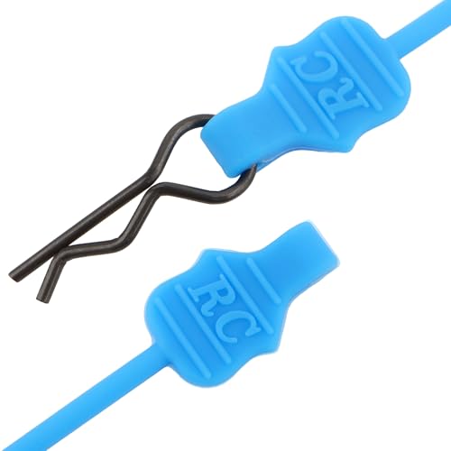 1.0mm RC Cars Body Clips with Pull Tabs for Universal 1/14 1/16 1/18 SCX24 Remote Control Car Compatible with Redcat HPI Himoto HSP Exceed Truck Buggy(10 Pieces,Blue) - color: Light Blue