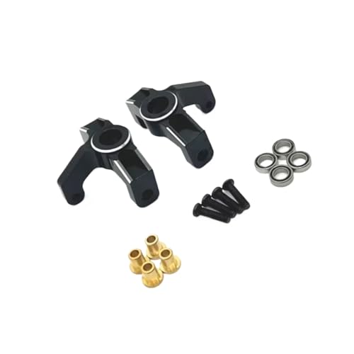 for JJRC C8803 for WLtoys for RIaarIo 1/14 1/12 Metal Steering Cup Bearing Kit Rc Crawler Car Truck for Buggy Upgrade Parts RC Steering Knuckles Cup(Black) - size: Black
