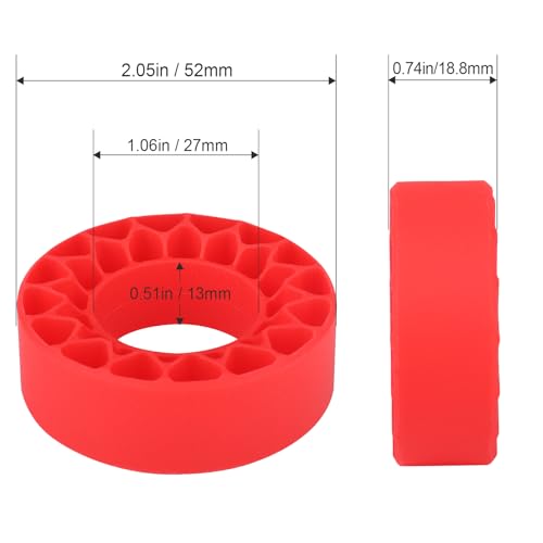 HobbyPark 1.0 Tires Silicone Inserts Foam fit 56-58mm*24mm for 1/18 1/24 Scale RC Crawler Truck, Super Soft, 4pcs (Red) - color: Red (Small)