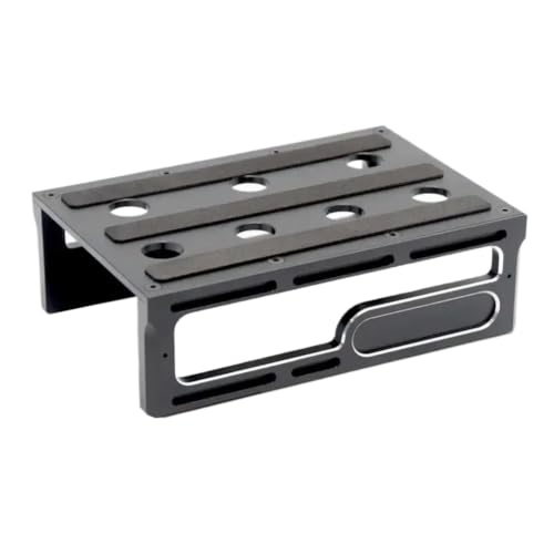 Metal Repair Station Work Stand Assembly Platform For RC 1/8 1/10 Rock Crawler Climbing Cars(black) - color: Black