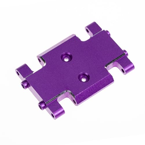 Skid Plate Transmission Mount for AX24, Aluminum Alloy Mount for AX24 XC-1, Upgrades Parts for 1/24 RC Crawler Car, Purple - color: Al-purple