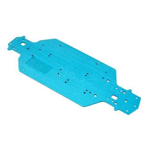 3mm Thick Aluminum Alloy Metal Chassis Bottom Frame Plate for 94103 94123 03001 03602 1/10 RC On-Road Drift Car Upgrades (Blue) - color: Blue