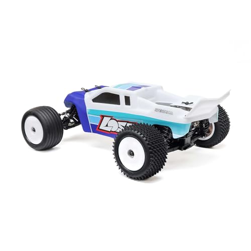 Losi 1/18 Mini-T 2.0 2S 2 Wheel Drive RTR Brushless Stadium Truck Battery & Charger Included Blue LOS-1056T2 - color: Blue