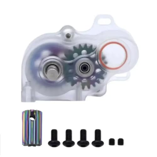 Transmission Complete Gearbox with Transparent Cover 1 10 Scale Compatible with RC Car Models RC Models(Transparent) - color: Transparent