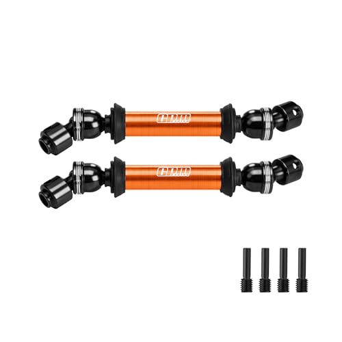 GPM 4140 Carbon Steel Center CVD Drive Shaft for 1/10 Axial SCX10 III/Pro/CJ-7 Upgraded 6061-T6 Alloy RC Crawler Parts (Orange) - color: Orange