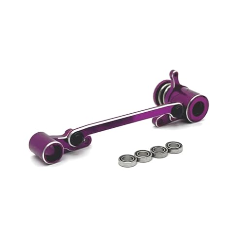 RC Car Accessories Compatible with Wltoys 144001 144010 124007 124008 124016 124017 124018 124019 Metal Steering Assembly RC Car Upgrade Parts Accessories(Purple) - color: Purple