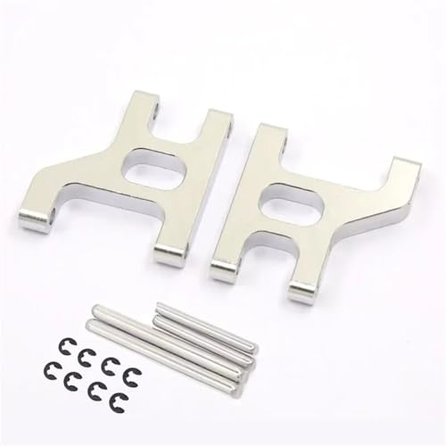 Front Lower Suspension Arm Hub Carrier Base C/Steering Cup/Metal Drive Shaft for 1/10 TAM-IYA CC01 TA02 TA03 4WD Buggy RC Car OP(Full Set Silver) - color: Full Set Silver
