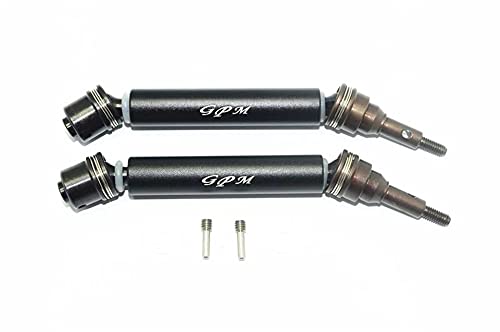 GPM For Traxxas XO-01 Supercar Upgrade Parts Harden Steel #45 Front Axle CVD Drive Shaft With Alloy Body - 1 Pair Set Black