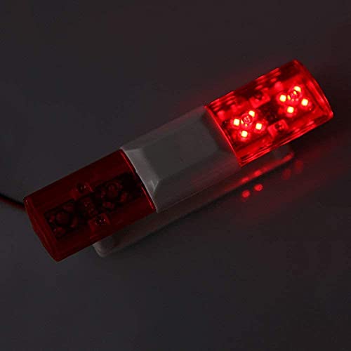RC Model LED Police Night Light Bar Flash Lamp Compatible with 1/10 1/8 RC Car Model for HSP Tamiya CC01 Axial SCX10 (Red) - color: Red