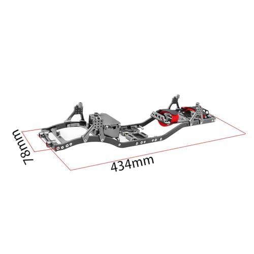 1/10 RC Crawler Carbon Fiber Girder 4MM CNC Metal Car Chassis Frame Body Kit Parts for Axial SCX10 II Rock Off Road Truck (Purple) - color: Purple