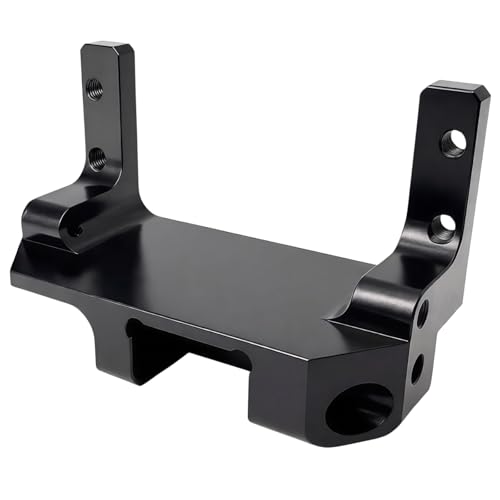 SCX10 III Servo on Axle Mount, AR45P Portal Axle 4-Link Suspension Servo Mount for 1/10 RC Crawler (Black/Silver) (Black) - color: Black