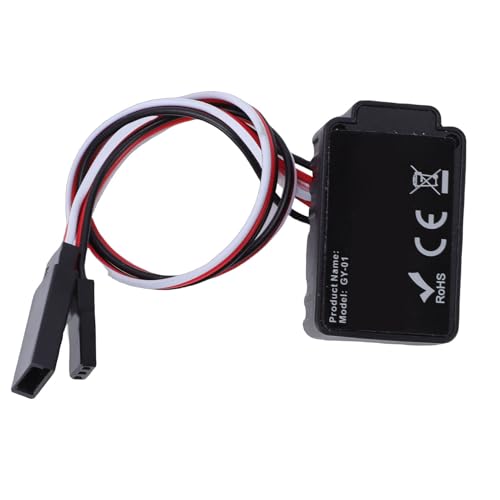 Eujgoov RC Gyroscope Module, 2 Axis ABS Vibration Sensor Drift Stability Controller with Sensitivity Adjustment, for RC Cars Boats FUTABA JR FS