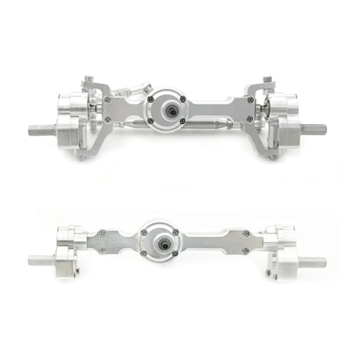 Full Metal Front and Rear Portal Axle Assembly, CNC Anodized Aluminum Upgrade for MN99S MN98 D90 D91 MN90 1/12 RC Crawler, Professional Hobbyist Modification Parts (White)