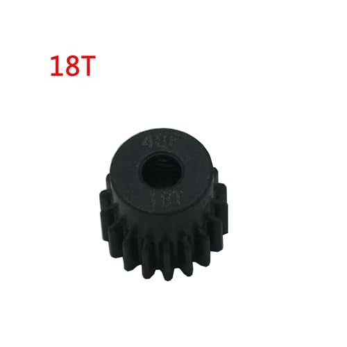 5-Pack Steel 48P Pinion Gear Sets 14T 15T 16T 17T 18T with Screws for 3.175mm (1/8-Inch) Shaft 1/10 RC Car Brushless Brush Motor - size: 14T 15T 16T 17T 18T