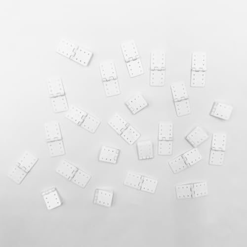 25PCS RC Airplane Pinned Nylon Hinges for RC Plane Replacement Parts Fixed Wing Model Airplane Loose-Leaf (Small 12X24mm) - style: Small 12X24mm