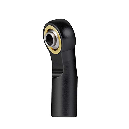 QUE-T 20pcs/Set M3 Link Tie Rod End Metal Ball Joint Head for 1/10 RC Crawler Car Boat (Black) - color: Black
