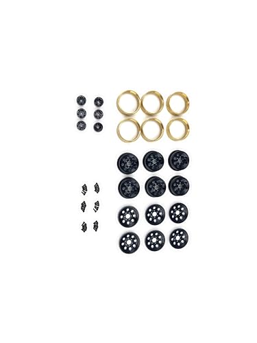 HobbyPlus 1.2 Steelie Bead Lock Wheel for ARKTOS 1/18 RC Rock Crawler 6WD Off-Road All Terrain RTR 6x6 RC Flatbed Truck - Remote Control Car, RC Crawler Upgrade Parts (Black (240480)) - color: Black (240480)