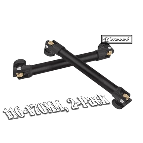 RC Drive Shaft Universal Upgrades for 1/10 SCX10 II Red cat D90 Gen7/Pro RC 4WD GEN8 SCX10 2, Rcarmumb 2pcs RC Crawler Driveshaft,Harden Steel #45 Part Hop-Ups (116-170MM, 2-Pack) Black - size: 116-170 mm (2-pack)