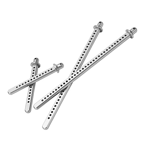 4PCS RC Body Post Mount Aluminum Alloy Front Rear Extended Set for Axial SCX10 90046 1/10 Scale Crawler