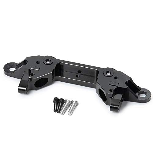 Metal Front Plate Bumper Mount for AXIAL SCX10-III AXI03007 1/10 RC Crawler Car (Black) (Rear) - style: Rear