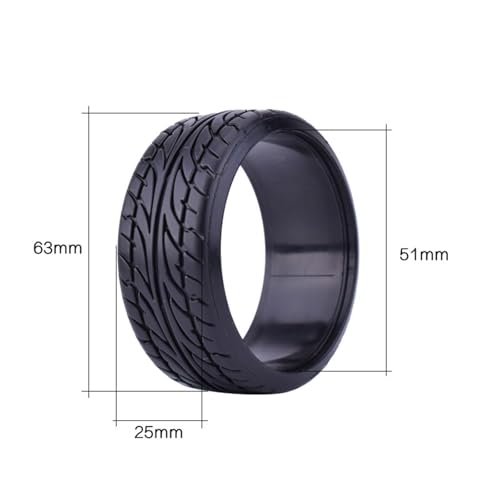 for Tamiya for HPI for Redcat for Racing for HSP for 1/10 On-Road for Racing 4Pcs Flat Medium Grain Drift Tires 26mm Plastic Hard Tyres RC Vehicle Wheels Tires