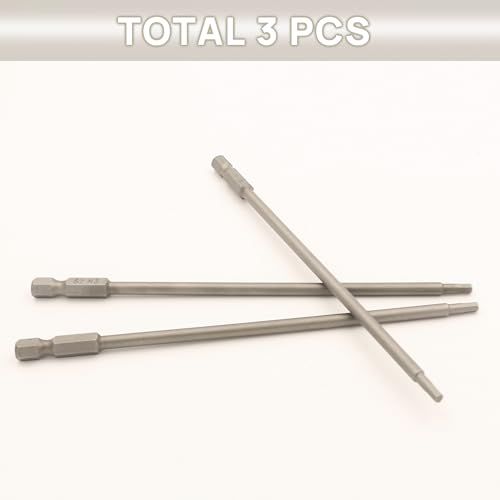 RC Hex Bit 3mm for Electric Screwgun/Power Drill(3pcs Hex 3mm) | 6 Inch Power Bits,Hex Head Allen Wrench Drill Bit Set,Professional Grade ¼ Inch Hex Shank for Screwdrivers,High Quality Steel - size: 3MM * 3PCS