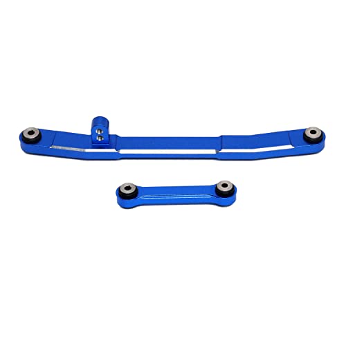Aluminum Steering Rod Tie Links for AXIAL SCX24 Deadbolt C10 Jeep JLU Gladiator Bronco Upgrades 1/24 RC Crawler Car - color: Dark Blue