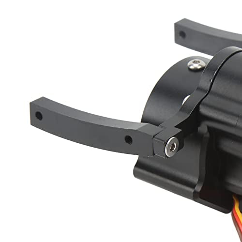 RC Front Gear Box Aluminium Alloy Double Speed CNC Machined for SCX10 1/10 Crawler Anodized Surface Gear Box for RC Car Enthusiasts (Black) - color: Black