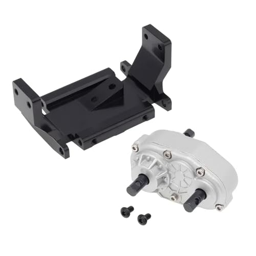 Metal R3 Single Speed Transmission Transfer Case Gearbox Compatible With 1/10 RC Crawler Cars Like Gelande II FJ40 G2 D110(Transfer Case Silver) - color: Transfer Case Silver