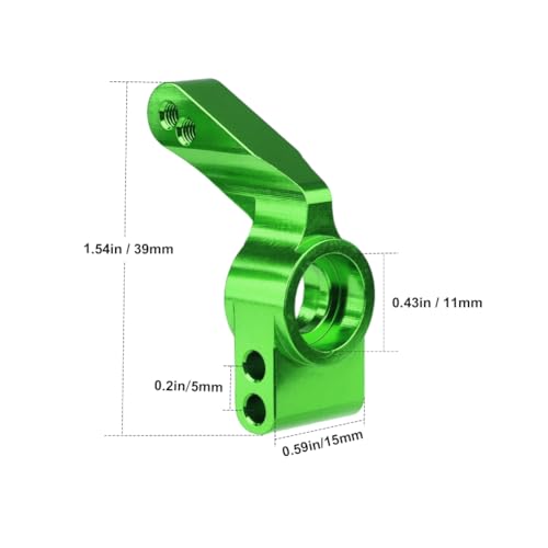 Hobbypark Aluminum Rear Stub Axle Carriers Upgrade Parts for 1/10 Traxxas 2WD Slash, Stampede, Rustler VXL, Bandit VXL, Replace 3752, Green-Anodized - color: Green