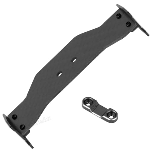 RC Carbon Fiber Tail Wing/Aluminum Wing Mount Upgrade Parts for 1/24 Micro-B 2S 2WD RTR Race Buggy(LOS00007,Black(LOS-1771,LOS-1770) - color: Black-(upgrades Part)