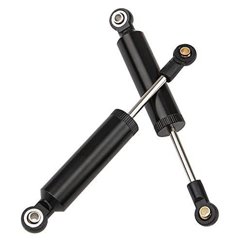 4Pcs Shock Absorber Damper Internal Spring 90mm Aluminum Alloy Shocks Compatible with Axial SCX10 90046 HSP HPI Traxxas TRX4 Redcat 1/10 RC Crawler Car (Black) - color: Black