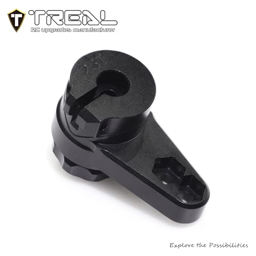 Treal Aluminum 7075 Servo Saver Set 25T for LMT Monster (Black) - color: Black