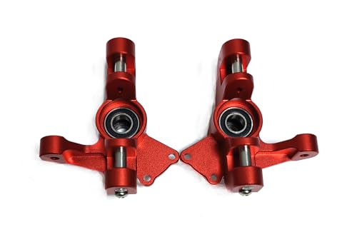 CNC Alu7075 Front Spindle Knuckle for LOSI Super Rock Rey 1/6 8S (red) - color: Red