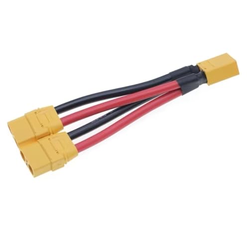 Rc Upgrades Parts For Motor For XT90 ParallelConnector Male/Female Cable Dual Extension Y Splitter 3-Way 10AWG Silicone Wire(XT90 1M to 2F 20CM) - size: XT90 1M to 2F 20CM