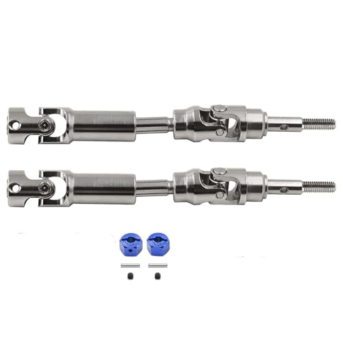Front/Rear Driveshafts #45 Steel CVD Drive Shafts 2pcs Alum Wheel Hub for Traxxas 1/16 Mini Maxx 4WD RTR Brushless Monster Truck 107154-1 Upgrade Parts (Blue)