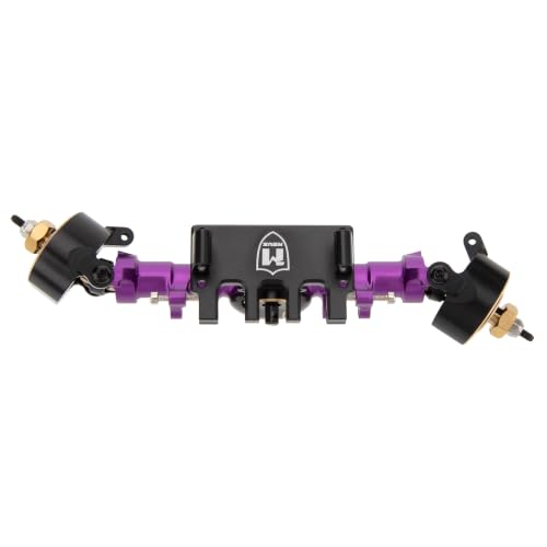 MEUS RACING SCX24 Metal V3 Isokinetic Axles +9MM with 3-Section CVD for Axial 1/24 SCX24 - color: Purple