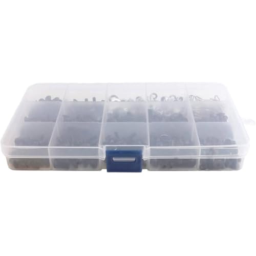 RC Screw Kit Hardware Fasteners Set 500Pcs Compatible with 1/8 1/10 1/12 1/16 RC Cars(As Shown)