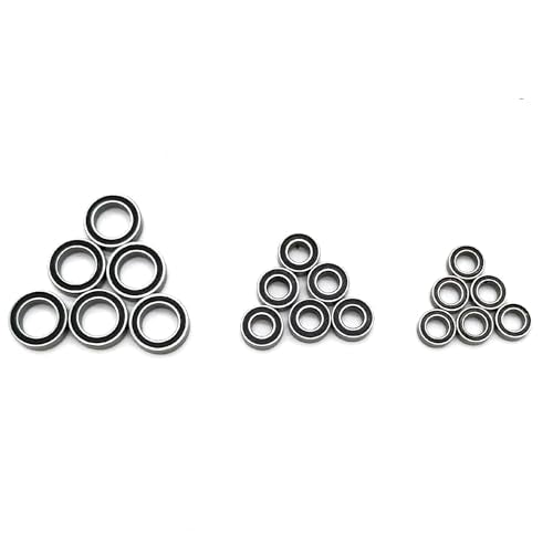 18pcs RC Car Ball Bearing Set 4x7x2.5mm 4x8x3mm 7x11x3mm Compatible with Wltoys 1/14 144001 RC Car Upgrade Parts