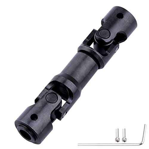 Splined Steel Universal Drive Shaft Driveshafts CVD Axle Shaft 1/10 Scale RC Crawler Car Upgrades Replacement for Traxxas Axial Tamiya RC4WD Redcat Racing (62-75mm Length) - size: 62-75mm Length
