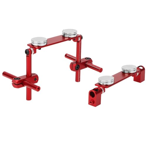 RC Car Body Post, Aluminum Magnetic Invisible Body Shell Mount Column Kit for HSP 1/10 SakuraS XI CS Tamiya416/417 T3/T4/94123 RC Racing Car (Red) - color: Red