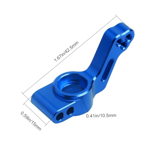 Aluminum Rear Stub Axle Carriers with Ball Bearings Upgrade Parts for 1/10 Traxxas Slash 2WD, Stampede, Rustler VXL, Replaces 3752 (Blue) - color: Blue