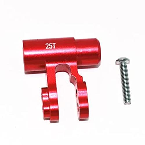 GPM Upgrades Aluminum Standard 25T Servo Horn For 1/5 X-MAXX 6S/8S Monster Truck RC Cars (red) - color: red