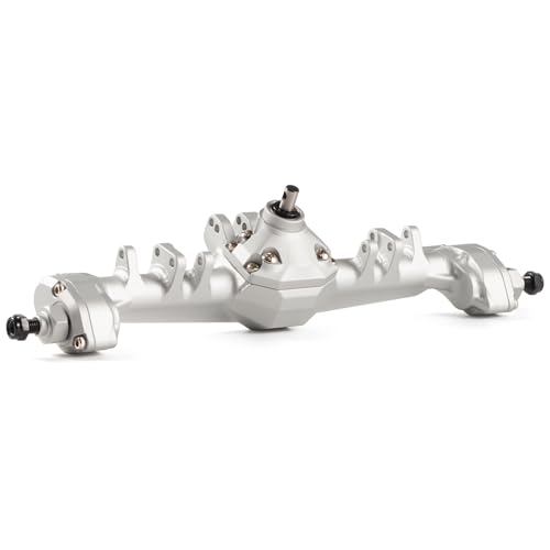 CNC Aluminum F10 Portal Axle Set with BTA Servo Mount, Front Rear Silver | with 30T 8T AR44 Style Gears, Pin to Pin Width 188mm, Work with Vanquish VS4-10 Phoenix and 1/10 Scale Crawler LCG Chassis - color: Silver