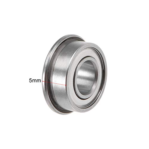 uxcell F686ZZ Flanged Ball Bearing 6x13x5mm Chrome Steel Bearings Double Shielded 10 Pcs - size: 6x13x5mm